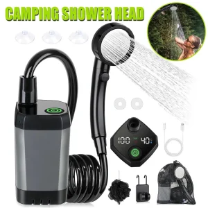 Portable Shower for Camping 6000mAh Rechargeable